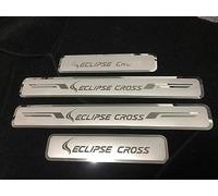 4 Pezzi Adesivo Batticalcagno Porta Auto per Mitsubishi Eclipse Cross 2017 2018 2019, della Acciaio Battitacco -Protezione Battitacco per Auto, Facile da Usare Accessori Styling Dll'auto