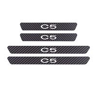 4 Pezzi Adesivo Davanzali Piatto Dello Scuf per Citr-oen CACTUS C8 C6 C5 C4L C4 C3 C2, Striscia del Protezione del Battitacco della Portiera in Fibra di Carbonio Accessori Decorativi, C5