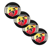 4 Pezzi Adesivo per Coprimozzo per Fiat 500 595 Punto Bravo Stilo Panda Abarth 56mm,Adesivo per Coprimozzo Centrale per Auto Copertura Antipolvere Protezione dalla Ruggine Antipolvere