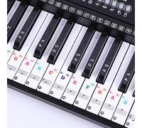 4 Pezzi Adesivo per Note Chiave di Pianoforte, Adesivi in PVC Trasparente per Tastiera, Adesivo per Pianoforte 88 Tasti, per Tastiere a 88 Tasti, Bambini e Principianti