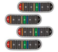 4 pezzi adesivo temperatura adesivo striscia caffè temperatura acqua tester per caffè latte brocche in metallo, bastone sulla striscia termometro fino a 70 ℃