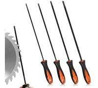 4 Pezzi Affila Catena Motosega, Lima Per Motosega Con Impugnatura, Tondino Affila Catena Motosega In 4 Misure, Lima Motosega 3.2/4.0/4.8/5.5mm, Affilacatene Per Motosega Generale