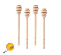 4 pezzi agitatore per miele in legno, bastoncini per miele da 15,2 cm, cucchiaio per miele, manico lungo, cucchiaio per miele in legno, barra di agitazione, pettine per miele, per barattolo di miele