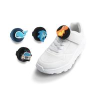 [4 Pezzi] Airtag Supporto per Lacci delle Scarpe per Bambini, Nascosta Custodia per Apple Airtag, Protezione per Air Tag, Protettore Anti-Smarrimento e Antigraffio per AirTags (C nero)