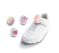 [4 Pezzi] Airtag Supporto per Lacci delle Scarpe per Bambini, Nascosta Custodia per Apple Airtag, Protezione per Air Tag, Protettore Anti-Smarrimento e Antigraffio per AirTags (B rosa carino)