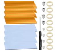 4 Pezzi Alette di Raffreddamento M.2 SSD, VooGenzek Dissipatore di Calore in Alluminio, con Viti SSD M.2 e Cuscinetto Termico in Silicone, per Computer Portatile Desktop, 70x22x3mm, Oro