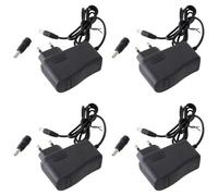 4 Pezzi Alimentatore 9V 2A 18W, Trasformatore Caricatore 9V Con DC JACK Maschio 5,5mmX2,1mm e 5,5mmX2,5mm