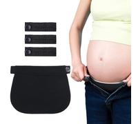 4 Pezzi Allarga Pantaloni Fibbia Regolabile, Premaman Estensione in Vita, Set per Donne, Pulsante Elastici per L'inizio Della Gravidanza