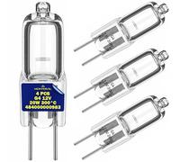 4 Pezzi Alogena Lampadina Cappa Cucina G4 12V 20W 300°С Lampadine Alogene