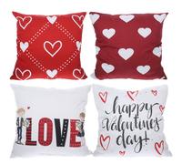 4 pezzi amare il cuscino per motivi cardiaci copre le federe decorative di