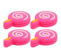 4 Pezzi Ammortizzatore da Tennis a Forma di Lecca in Silicone Rosa | Fit, Installazione Semplice, Riduce le Vibrazioni, Comfort Migliorato, per Appassionati