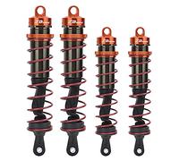4 Pezzi Ammortizzatori Per Auto, Ammortizzatori Anteriori E Posteriori Sospensioni Ammortizzatori a Molla Regolabili JLB HSP EM Racing DHK HPI Redcat LRP Hobao ZD Racing Hongnor DF-Model RC(Arancia)