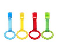 4 Pezzi Anelli Box Bambini Anelli Lettino Anelli Box Bambini Aiuta il Bambino a Imparare a Stare in Piedi(Giallo/Verde/Blu/Rosso)