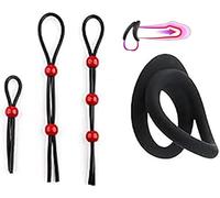 4 pezzi anelli elastici regolabili in silicone, set di giocattoli per coppie