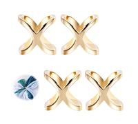 4 pezzi anello di stoffa sciarpa anello di chiusura sciarpa in lega anello sciarpa sciarpa clip sciarpa in metallo anelli spille X a forma di sciarpa anelli clip sciarpa semplice chiusura sciarpa di