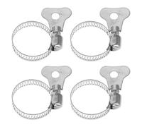 4 Pezzi Anello per Asta Portabandiera Clip, Acciaio Inox | Compatibile Asta e Bandiera, Installazione Rapida, Uso Scolastico e Commerciale, Colore Argento