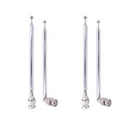 (4 Pezzi) Antenna Radio BNC con Adattatore per Connettore Jack Maschio BNC Antenna Telescopica Nel Acciaio Inossidabile VHF UHF BNC