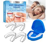 4 Pezzi Anti Digrignamento dei Denti antirussamento,dispositivo Anti Russamento,Facilitare Respirazione Notturna,Bite Dentale Notturno,Anti Russare Per Migliora La Qualità Del Sonno,Trasparente