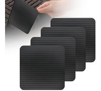 4 Pezzi Antiscivolo per Tappeti Lavabile Tappeto Antiscivolo Adesivi Riutilizzabili Tappeto Antiscivolo Sottotappeto Antiscivolo Rettangolari Può Essere Fissato su Piastrelle e Pavimenti in Legno