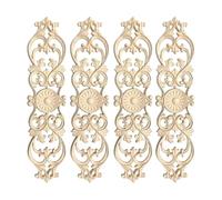 4 pezzi, applique artistiche artigianali per mobili | Pezzi decorativi fatti a mano appliques Onlay per il miglioramento dei mobili, facile applicazione su armadi letto