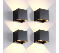 4 Pezzi Applique da Parete Esterno/Interno LED Cubo Lampada da Parete Moderne