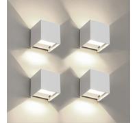 4 Pezzi Applique da Parete Esterno/Interno LED Cubo Lampada da Parete Moderne