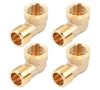 4 Pezzi Arco in Ottone a 90°, 1/2" IG/AG, Arco in Ottone, Angolo in Ottone a 90 Gradi, Angolo di Raccordo in Ottone a 90 Gradi, per Rubinetto, Radiatore, Aria Condizionata, Tubi del Gas