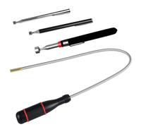 4 Pezzi Asta Magnetica Telescopica Sollevatore, Calamita Telescopica Magnetica, 550mm Calamita Flessibile Officina, Strumento Magnetico Portatile Pick up, Strumento di Raccolta Magnetico Estensibile