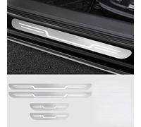 4 Pezzi Auto Acciaio Inossidabile Battitacco per Jeep Compass II 2021 2022 2023 2024 2025, Piastra Battitacco Auto in Acciaio Inossidabile(Silver)