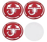 4 pezzi Auto adesivi coprimozzi per Abarth FIAT abarth 124 spider Abarth 500 695 56mm 60mm, Coprimozzo Tappi di Cerchioni Copriruota Centrale Sostituzione Adesivi Tappi Mozzo Auto Con logo