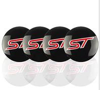 4 pezzi Auto adesivi coprimozzi per GT ST 60MM, Coprimozzo Tappi di Cerchioni Copriruota Centrale Sostituzione Adesivi Tappi Mozzo Auto Con logo,56mm-B