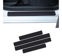 4 Pezzi Auto Battitacco per BMW 4 Series F36 Gran Coupe 2014-2021(4door,The Bridge 9cm), Batticalcagno Antiscivolo Kick Plates Protezione Styling Piastre Accessori,A/Black