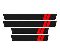 4 Pezzi Auto Battitacco per Renault Captur 2 2020-2024, Avant Et ArrièRe Seuils De Porte Battitacci Listelli Sottoporta Protezione DéCoratifs Accessori,G/Short Red Line