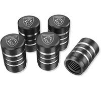4 Pezzi Auto Cappucci delle Valvole per Peugeot 2008, con Logo Auto Antipolvere Tappo per Valvola Tappi Valvole Pneumatici, Gomma Parapolvere Antiruggine,B