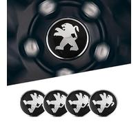 4 Pezzi Auto Coprimozzi Adesivo con Stemma per Peugeot Partner Tepee (Bj.2008-2018), Antipolvere Copricerchi Autoadesivo Stemma Adesivo Copricerchi,56mm