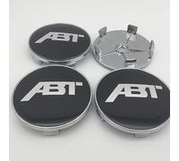 4 Pezzi Auto Coprimozzi Adesivo per 68mm ABT, Centrale Copri Ruote Tappo Mozzo Ruota Cappellini Centro Accessori