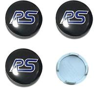4 Pezzi Auto Coprimozzi Adesivo per Ford RS Fiesta Focus Fusion 54mm, Centrale Copri Ruote Tappo Mozzo Ruota Cappellini Centro Accessori