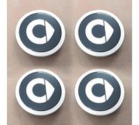 4 Pezzi Auto Coprimozzi Adesivo per Smart 451 453 59mm, Centrale Copri Ruote Tappo Mozzo Ruota Cappellini Centro Accessori