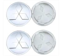 4 Pezzi Auto Coprimozzi Centrale per Mitsubishi Pajero Coprimozzo Tappi Coperture Hub Center Wheel Cap Covers Accessori