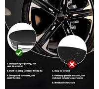 4 Pezzi Auto Coprimozzi per AAA 60mm, Tappo Mozzo Impermeabile Coprimozzo Antipolvere Copri Ruota Copriruota Centrale Parti