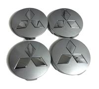 4 Pezzi Auto Coprimozzi per Mitsubishi L200 60MM, Tappi Cerchioni Ruota Centrale Coprimozzo Copri Badge Impermeabile Antipolvere Accessories