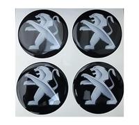 4 Pezzi Auto Coprimozzi per Peugeot 50mm, Impermeabile Antipolvere Auto Ruote Centro Cerchi Copricerchi Auto Emblema Coprimozzo Ruota