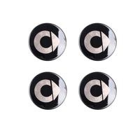 4 Pezzi Auto Coprimozzi per Smart Fortwo Forfour 450 451 453 58 mm, Con Logo Auto, Coprimozzo, Adesiviruote, Emblema, Modifica, Accessori Lo Styling