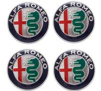 4 Pezzi Auto Coprimozzi Ruota Adesivi per Alfa Romeo 147 156 GT 50mm, Cover Del Mozzo Centrale Adesivi Coprimozzo Adesivi Adesivi Coprimozzi Ruote