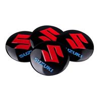 4 Pezzi Auto Coprimozzi Ruota Adesivi per Suzuki Grand Vitara Ignis Jimny Xbee Cross SX4 Swift 50mm 56mm, Impermeabile e antipolvere Cover Del Mozzo Centrale Adesivi Accessori per Auto,50mm