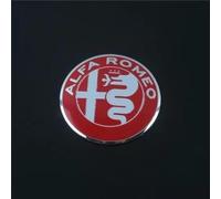 4 Pezzi Auto Coprimozzi Ruota per Alfa Romeo 147 2004-2010 3-door,Tappi Coprimozzo Tappi Mozzo Centrale Ruota Centrale Copri con Auto Emblema Logo Accessori Styling,Silver Red