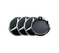 4 Pezzi Auto Coprimozzi Ruota per Mercedes-Benz A B C E S Class C200L GLC GLK CLA 75MM Tappi Ruota per Auto Impermeabili Antipolvere Auto Decorativo Emblema Accessori,Black