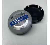 4 Pezzi Auto Coprimozzi Ruota per Volvo S60 2013-2018,Tappi Coprimozzo Tappi Mozzo Centrale Ruota Centrale Copri con Auto Emblema Logo Accessori Styling,Grey63mm