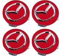 4 Pezzi Auto Coprimozzo per Mazda 2 3 6 MX-5 MX-30 CX-3 CX-8 56mm,Coprimozzi Copridadi Copribulloni Protezione Ruggine Antipolv Interno Ruota Tappo Accessori,Red