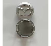4 Pezzi Auto Coprimozzo Ruota Centrale per Mazda CX-30 2019-2024,Lega Coprimozzi Cerchione Ruota Coperchio con Auto Logo Emblema Accessori Styling Auto,High foot-Silver